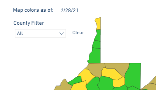 3 of 4 Northern Panhandle Counties Green on Monday COVID Map